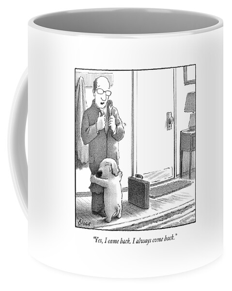 A Small Dog Sits A Short Distance Away Coffee Mug by Charles Barsotti -  Conde Nast