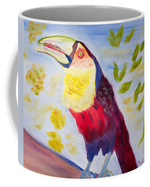 Toucan Coffee Mug featuring the painting Yes I Can Toucan by Meryl Goudey