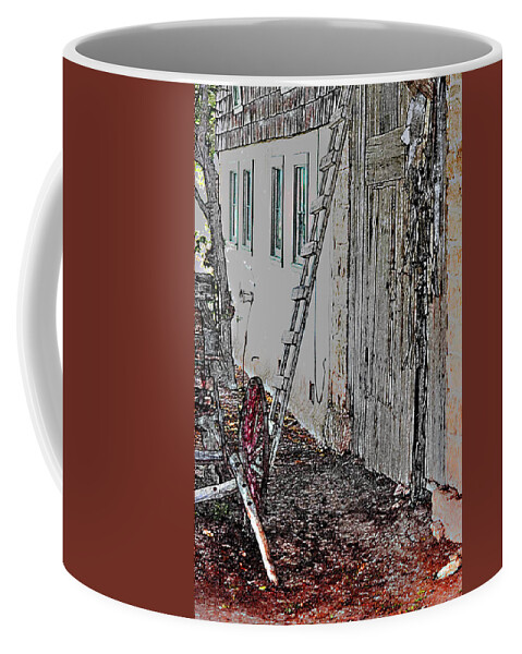 Barn Coffee Mug featuring the photograph Yesterday's Barn by Linda Cox