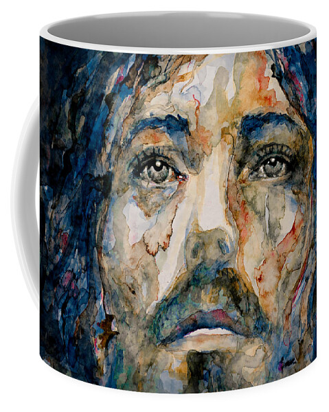 God Coffee Mug featuring the painting You Are Not Alone by Laur Iduc