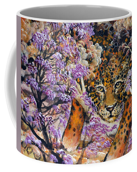 Leopard Coffee Mug featuring the painting You are PRRrrrerfect Just The Way You Are by Ashleigh Dyan Bayer