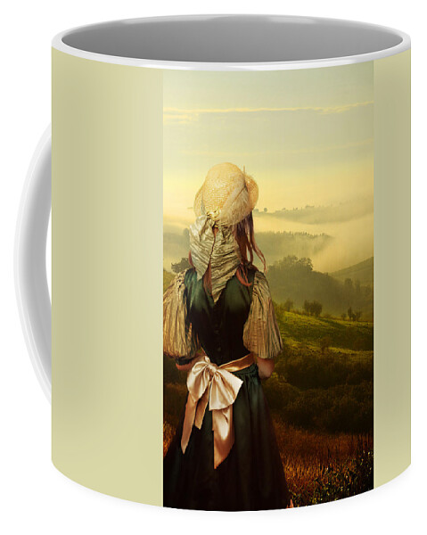 Girl Coffee Mug featuring the photograph Young traveller by Jaroslaw Blaminsky