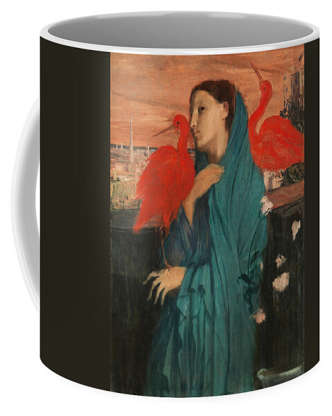 Edgar Degas Coffee Mug featuring the painting Young Woman with Ibis by Edgar Degas