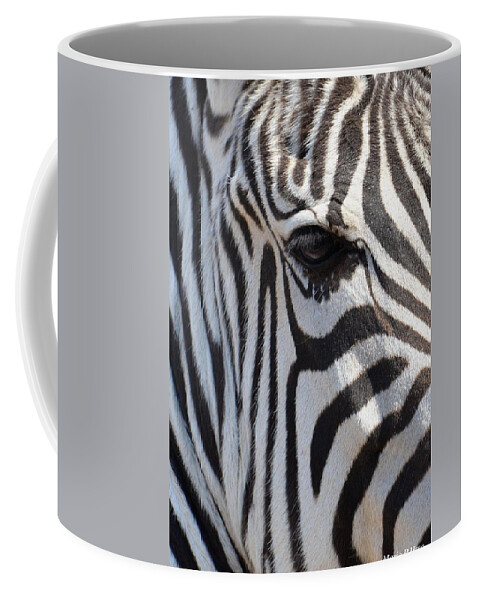 Zebra Eye Abstract Coffee Mug featuring the photograph Zebra Eye Abstract by Maria Urso