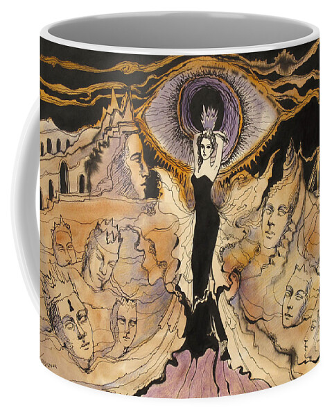 Magic Coffee Mug featuring the painting Emerging of the new Queen by Valentina Plishchina