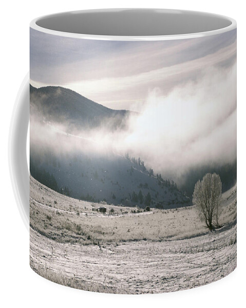 Eagle Nest Coffee Mug featuring the photograph Frozen Fog On Eagle Nest Lake by Ron Weathers