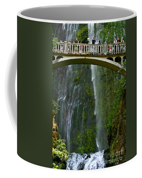 Bridge Coffee Mug featuring the photograph Over The falls by Mitch Shindelbower
