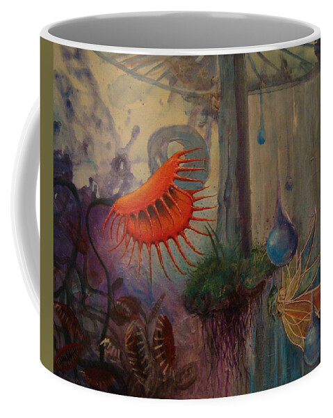 Flytraps Coffee Mug featuring the painting Birth by Mindy Huntress