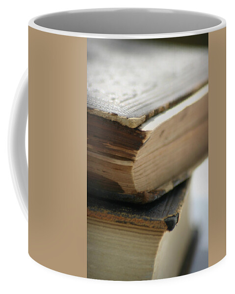 Antique Coffee Mug featuring the photograph Books #1 by Kelly Hazel