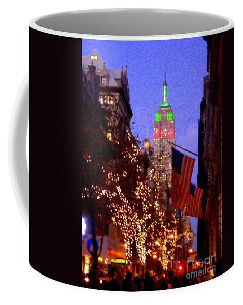 Xmas Coffee Mug featuring the photograph Christmas In New York #1 by Mark Gilman