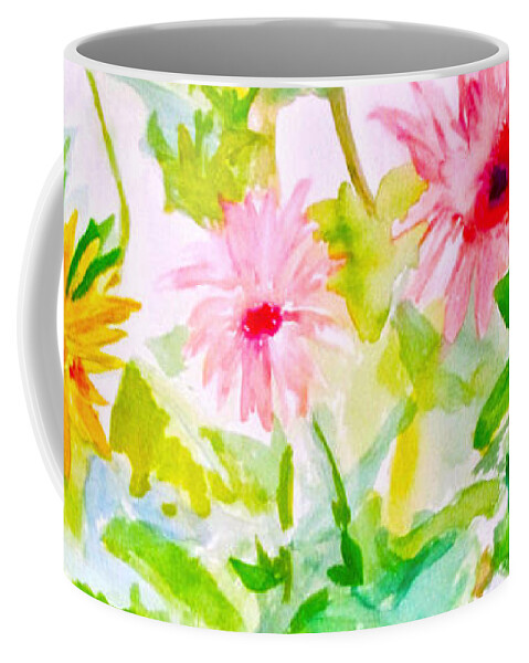 Daisy Coffee Mug featuring the painting Daisy Daisy by Beth Saffer