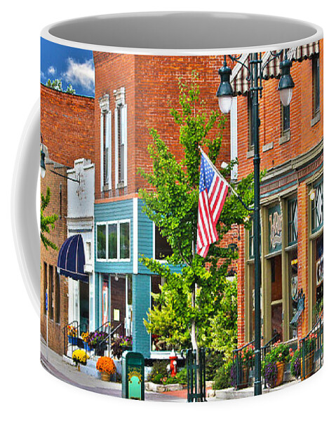 Grand Rapids Ohio Coffee Mug featuring the photograph Downtown Grand Rapids Ohio #1 by Jack Schultz