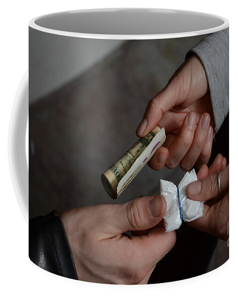 People Coffee Mug featuring the photograph Heroin Deal #1 by Photo Researchers
