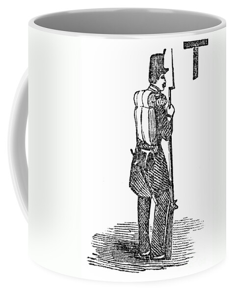 1840s Coffee Mug featuring the photograph Mexican War Soldier. #1 by Granger