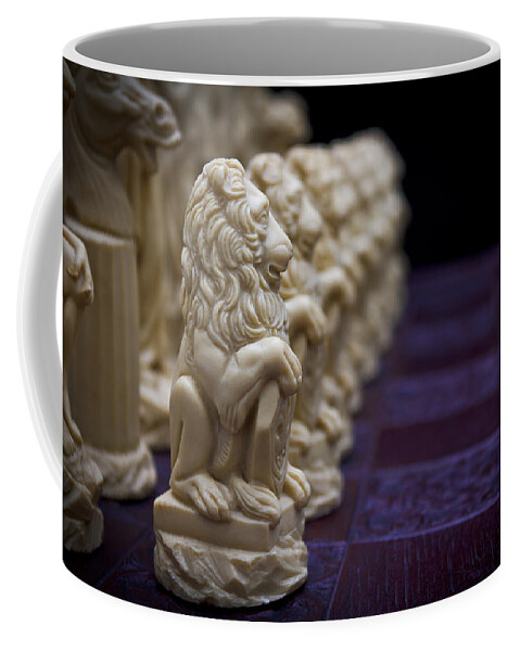 Chess Coffee Mug featuring the photograph Pawns in a Row #1 by Doug Long