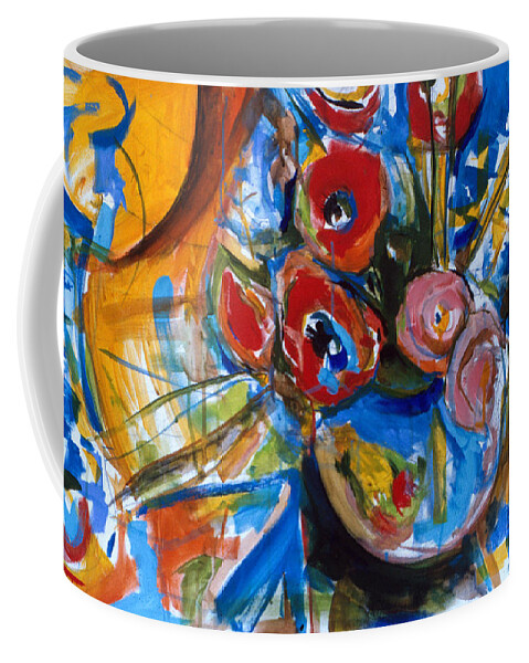Poppies Coffee Mug featuring the painting Poppies by John Gholson