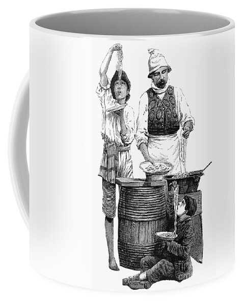 19th Century Coffee Mug featuring the photograph Spaghetti Vendor #1 by Granger