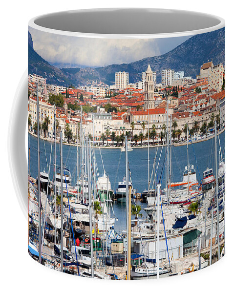 Adriatic Coffee Mug featuring the photograph Split Cityscape #1 by Artur Bogacki