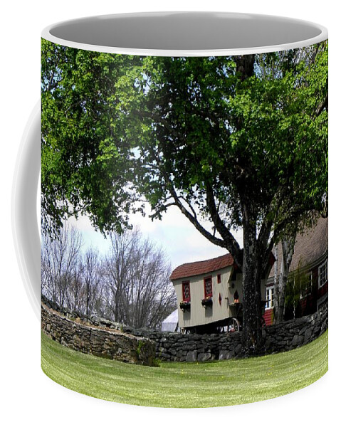 Wagon Wheel Trailer Coffee Mug featuring the photograph Spring in the country #1 by Kim Galluzzo