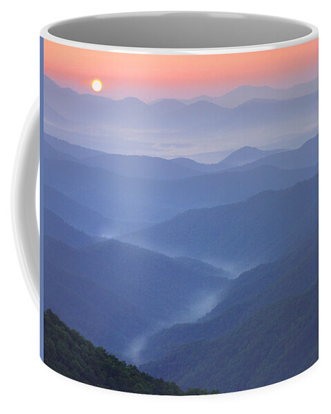 00176040 Coffee Mug featuring the photograph Sunset Over The Pisgah National Forest #1 by Tim Fitzharris
