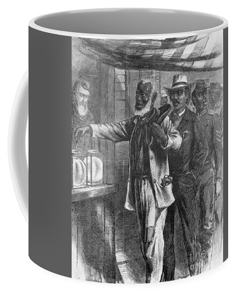 History Coffee Mug featuring the photograph The First Vote, 1867 #1 by Photo Researchers