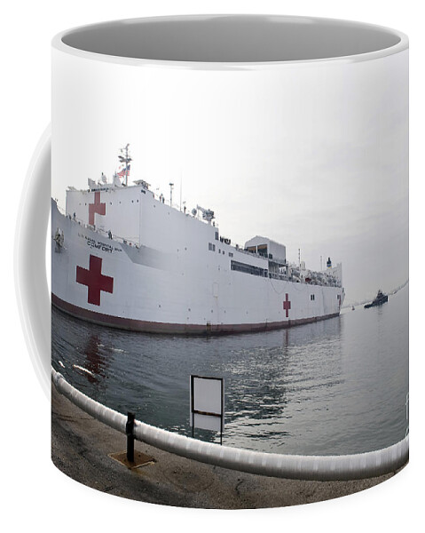 Humanitarian Assistance Coffee Mug featuring the photograph The Military Sealift Command Hospital #1 by Stocktrek Images