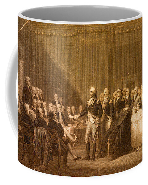 George Washington Coffee Mug featuring the photograph Washington Resigning His Commission #1 by Photo Researchers