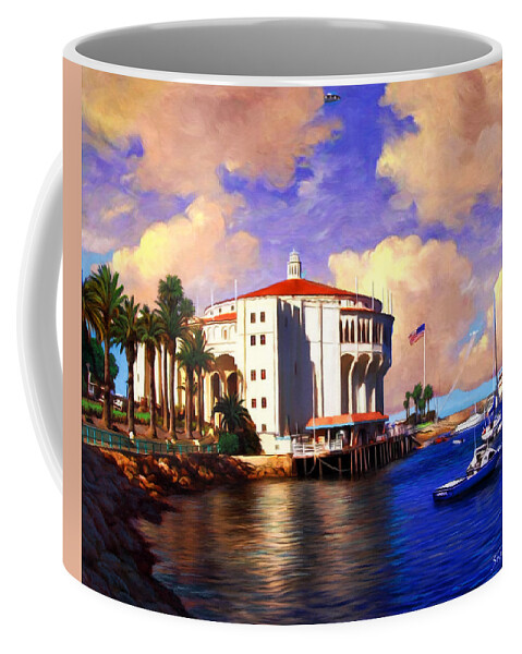 Catalina Coffee Mug featuring the painting Catalina USO's by Snake Jagger