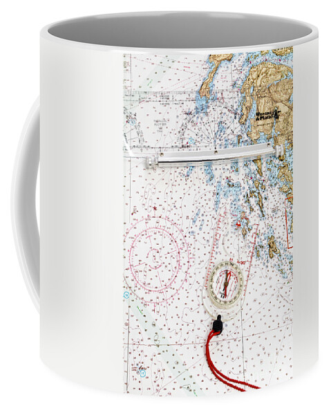 Cardinal Directions Coffee Mug featuring the photograph Compass Rose #2 by Photo Researchers