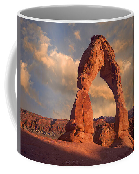 00175754 Coffee Mug featuring the photograph Delicate Arch In Arches National Park #2 by Tim Fitzharris