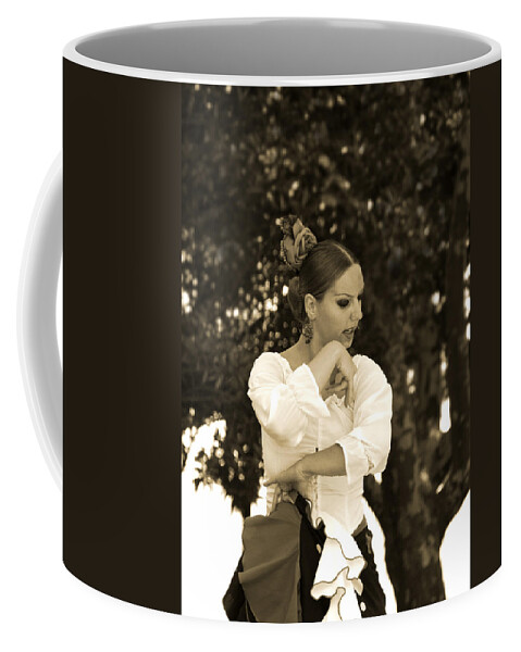 Flamenco Coffee Mug featuring the photograph Flamenco dance #2 by Perry Van Munster