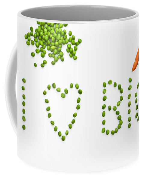 Green Coffee Mug featuring the photograph I love Bio #2 by Joana Kruse