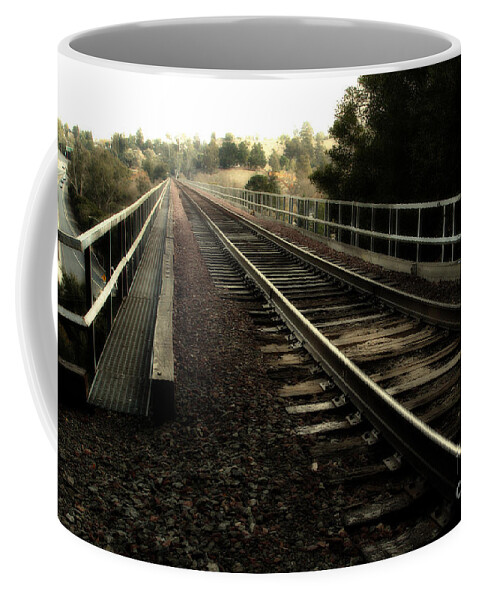Dreamy Coffee Mug featuring the photograph Muir Railroad Trestle in Martinez California . 7D10218 #2 by Wingsdomain Art and Photography