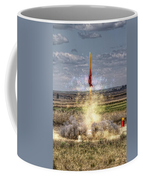 Hdr Coffee Mug featuring the photograph 3 2 1 Launch by Brad Granger