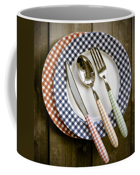 Cutlery Coffee Mug featuring the photograph Rural Plates #3 by Joana Kruse