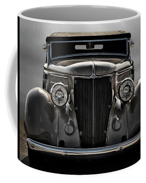 Transportation. Vintage Coffee Mug featuring the digital art '36 Ford Convertible Coupe #36 by Douglas Pittman