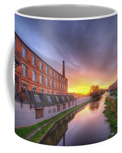  Yhun Suarez Coffee Mug featuring the photograph 3M Building Sunrise 2.0 by Yhun Suarez