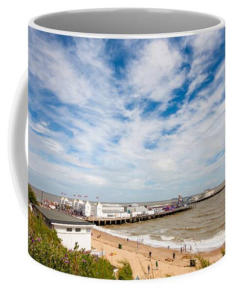 Beach Coffee Mug featuring the photograph Clacton Pier #5 by Dawn OConnor