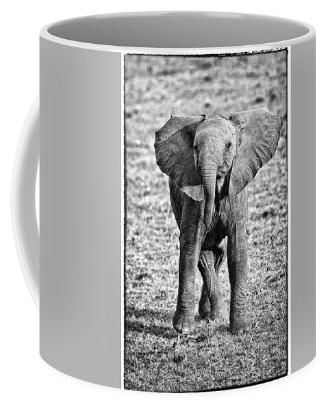 Africa Coffee Mug featuring the photograph African Elephant in the Masai Mara #8 by Perla Copernik