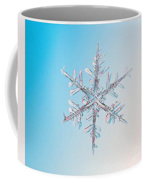 Snow Coffee Mug featuring the photograph Snowflake #61 by Ted Kinsman