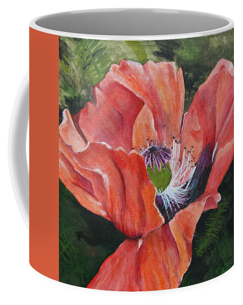 Poppy Coffee Mug featuring the painting A Gift by Betty-Anne McDonald