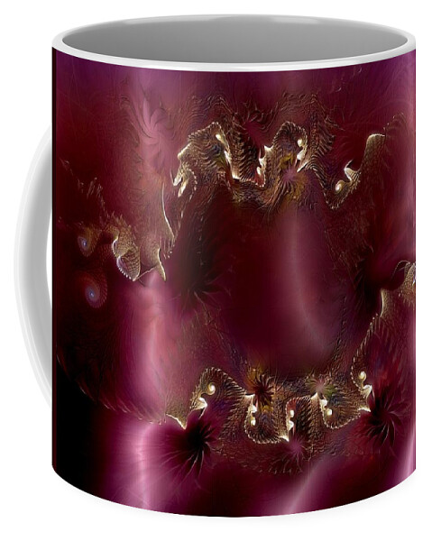Abstract Coffee Mug featuring the digital art A Knowing Recognition by Casey Kotas