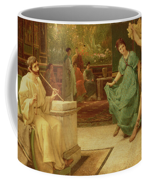 Roman Coffee Mug featuring the painting A Roman Dance by Lawrence Alma-Tadema