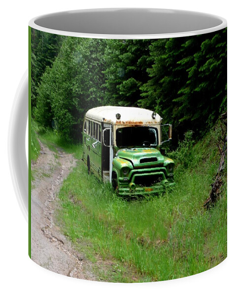 Bus Coffee Mug featuring the photograph Abandoned Bus by Jo Sheehan