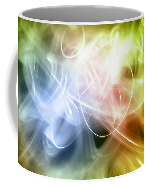 Green Coffee Mug featuring the photograph Abstract background by Les Cunliffe