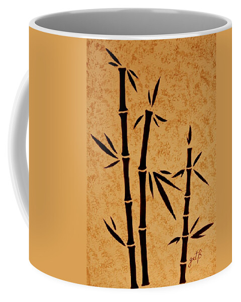 Abstract Bamboo coffee painting Coffee Mug by Georgeta Blanaru - Pixels