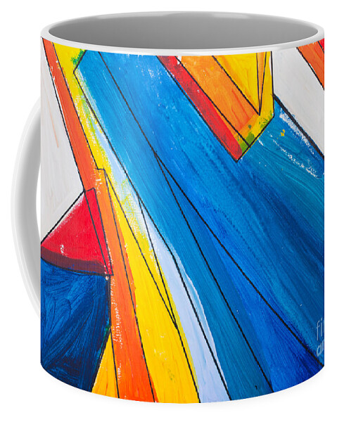 Abstract Coffee Mug featuring the painting Abstract painting by Simon Bratt