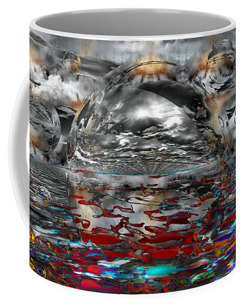 Sky Coffee Mug featuring the digital art Acid Rain- by Robert Orinski