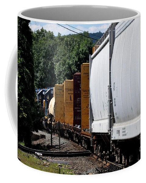 Train Coffee Mug featuring the photograph Across The Diamond by John Black