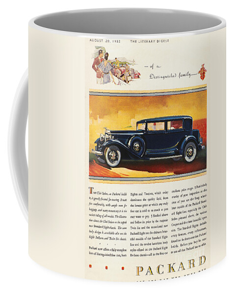 1932 Coffee Mug featuring the photograph Ads: Packard, 1932 by Granger